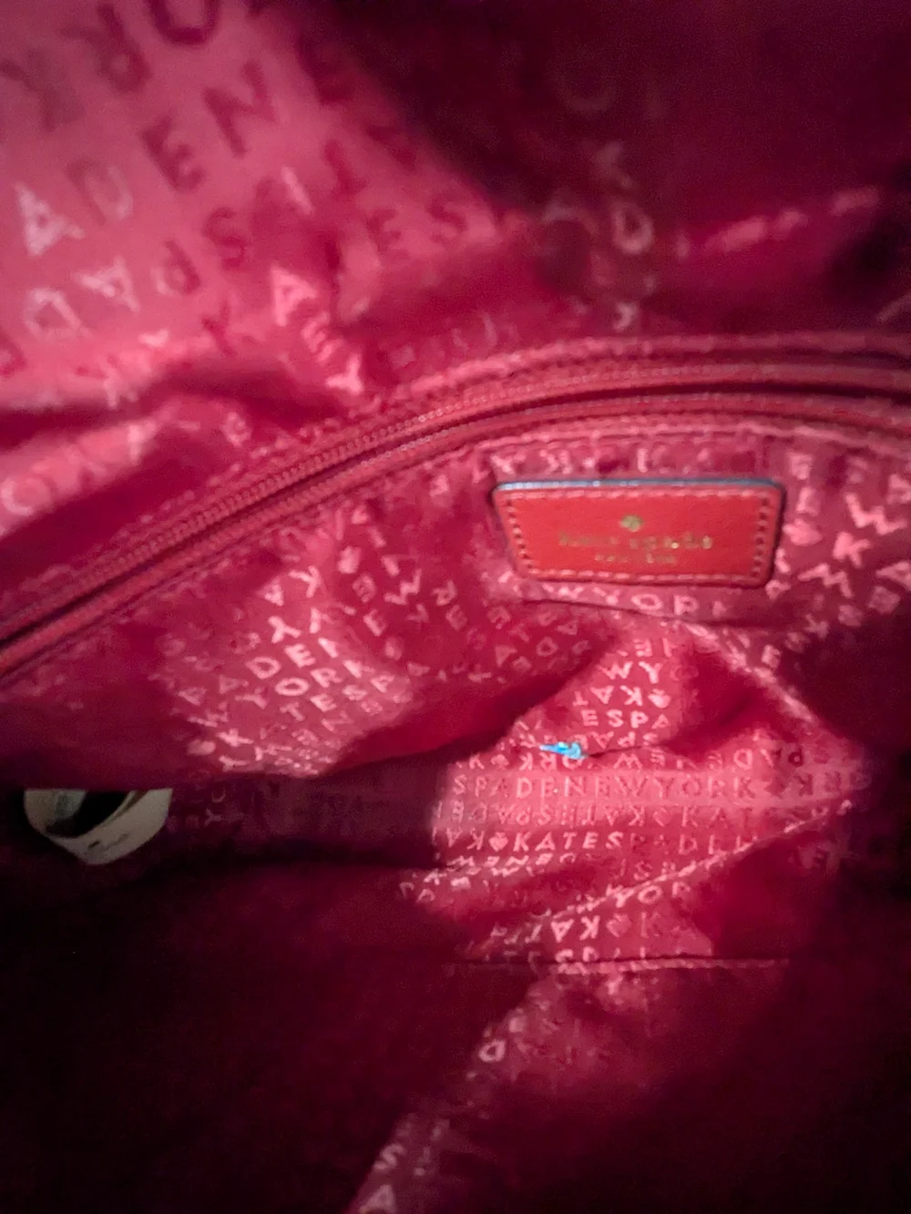 Kate Spade Red Structured Crossbody Bag with Gold Hardware